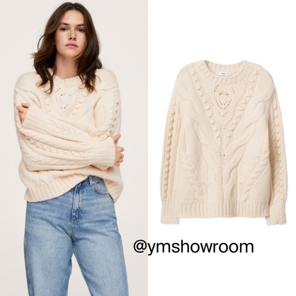 Mango Sweaters - MANGO Contrasting knit sweater